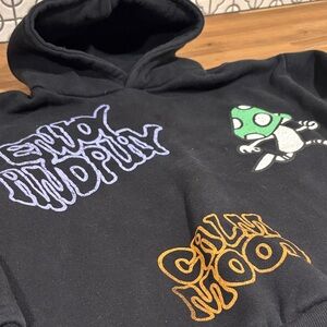 Black Graphic kids hoodie